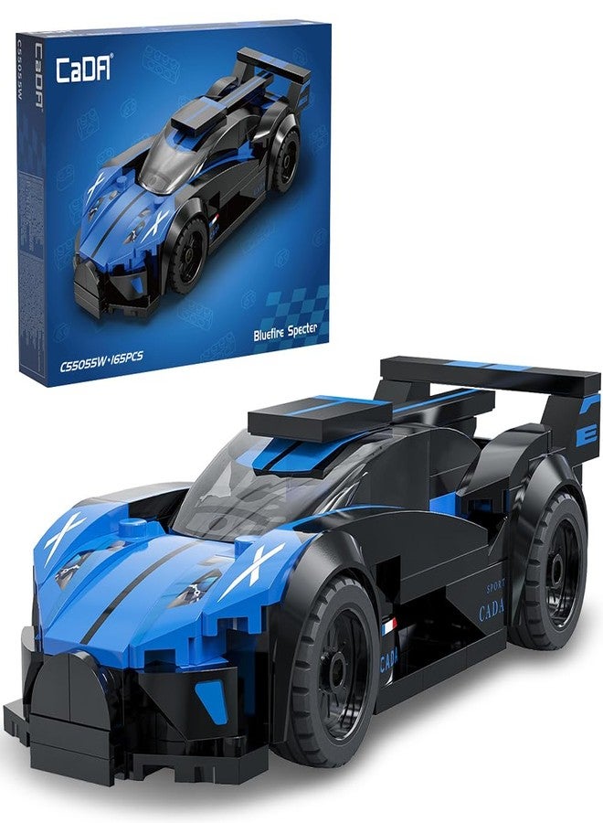 CaDA C55055W Bluefire Specter Building Block Racing Car Model, 165-Piece High-Precision Assembly Toy, Adult Collectible Car Model - Image 1